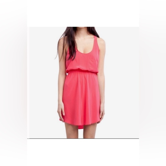 Wilfred Aritzia 100% Silk Victoire Open Back Dress Coral Orange Size XS - Picture 9 of 11
